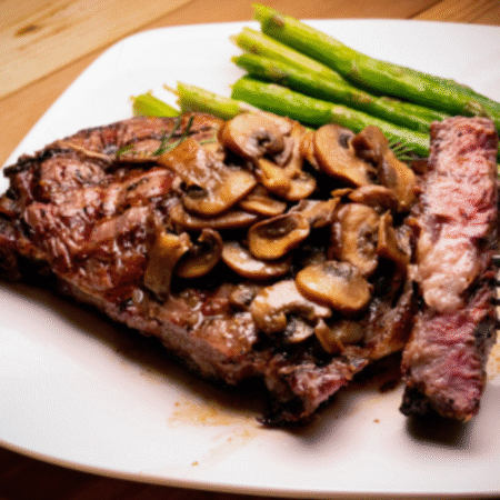 Grill Mushrooms Streaks